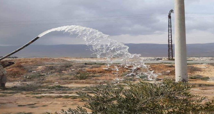 بئر جديد في جيرود وخط لإرواء سقبا من محطة جوبر