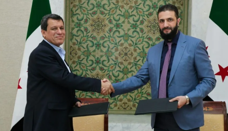 أحمد الشرع مظلوم عبدي الإدارة الذاتية الحكومة السورية دمشق اللامركزية سوريا فيدرالية