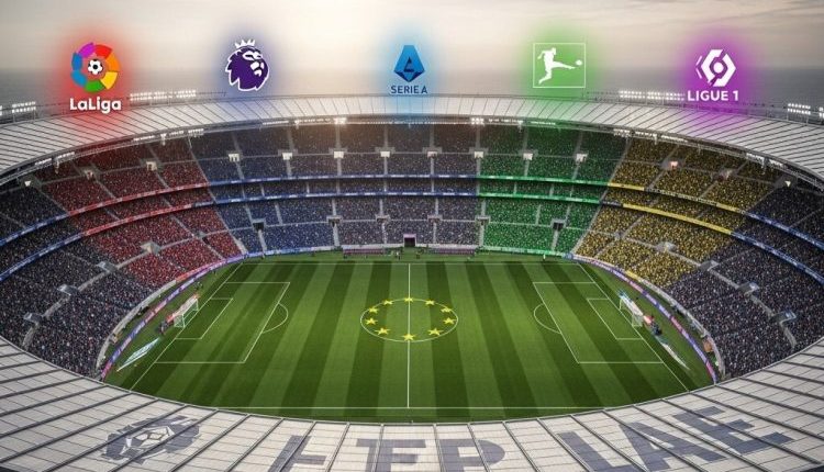 الدوريات الخمس الكبرى الدوري الإنكليزي الدوري الإسباني الدوري الإيطالي الدوري الفرنسي الدوري الألماني