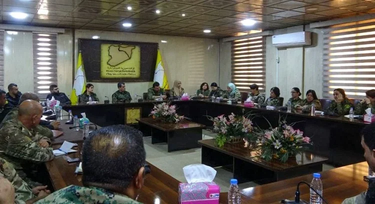 قوات سوريا الديمقراطية تبحث في اجتماع الاندماج مع دمشق حسب اتفاق 10 آذار محارية تنظيم داعش مظلوم عبدي