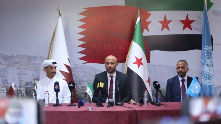سوريا تتسلم دفعة جديدة من المساعدات اللوجستية من صندوق قطر للتنمية وبرنامج الامم المتحدة الإنمائي لخويا سوريا قطر