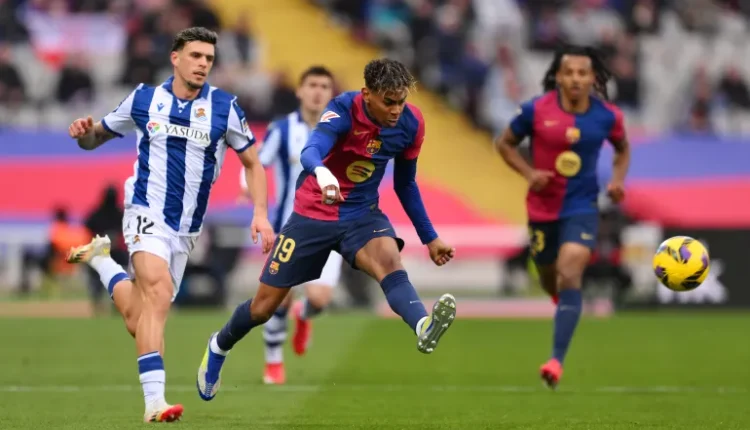 برشلونة في ضيافة ريال سوسيداد في الدوري الإسباني لامين يامال