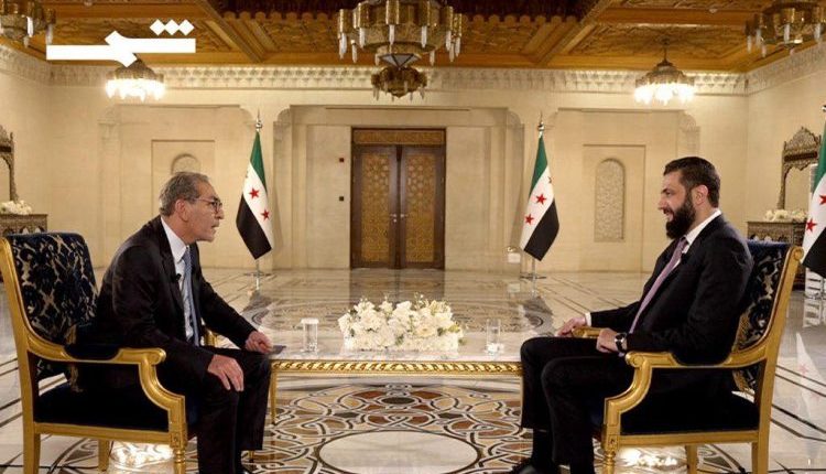 قناة شمس مع الرئيس السوري الانتقالي أحمد الشرع على قناة شمس الكردية، جدلًا الأوساط السياسية والإعلامية