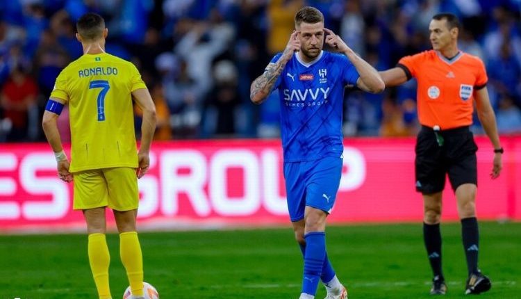 الهلال يحسم ديربي الرياض بثلاثية دوري روشن السعودي للمحترفين كريستيانو رونالدو