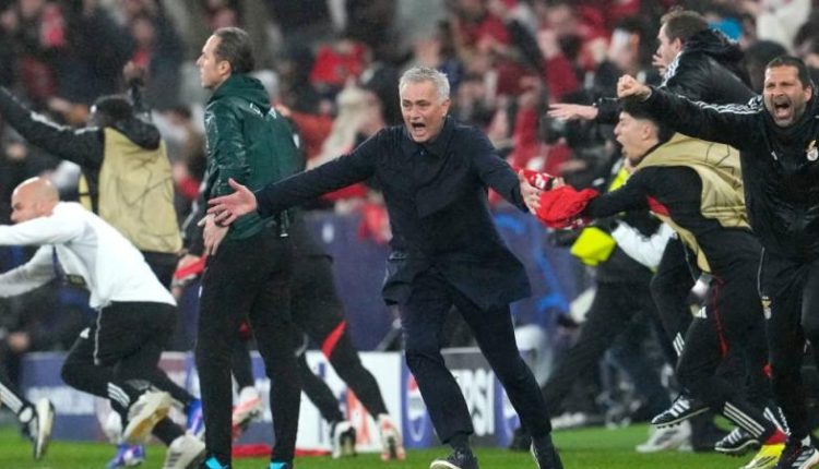 مورينيو يعتذر لأربيلوا بعد احتفاله المتهور بنفيكا دوري أبطال أوروبا