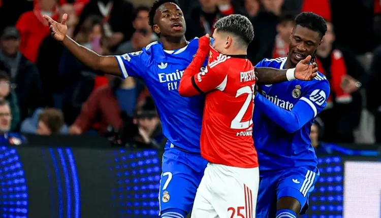 إيقاف بريستياني بتهمة العنصرية ضد فينيسيوس جونيور ريال مدريد بنفيكا الويفا