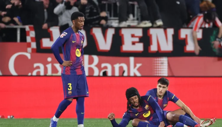 جيرونا يسقط برشلونة ويهدي الصدارة لريال مدريد الدوري الإسباني