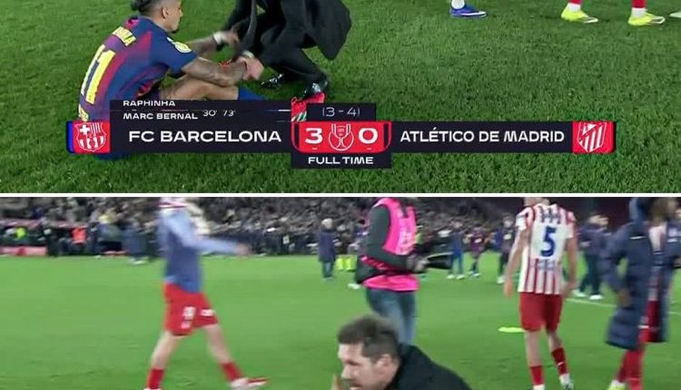 برشلونة يسحق أتلتيكو بثلاثية ويودع كأس ملك إسبانيا رافيينيا