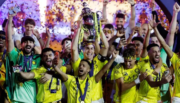 النصر يُتوج بطلاً لدوري روشن السعودي 2025-2026 كريستيانو رونالدو