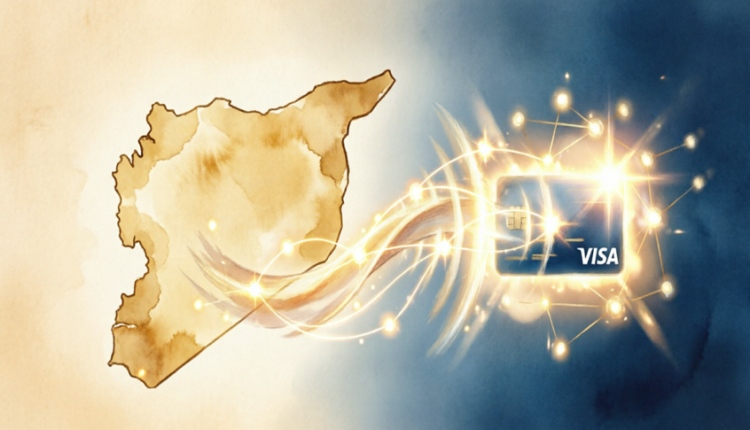 شركة فيزا تعلن إجراء أول معاملة مالية دولية حية في سوريا بالتعاون مع فرانسابانك وبيميرا، والرئيس أحمد الشرع ينفذ أول عملية شراء إلكترونية.